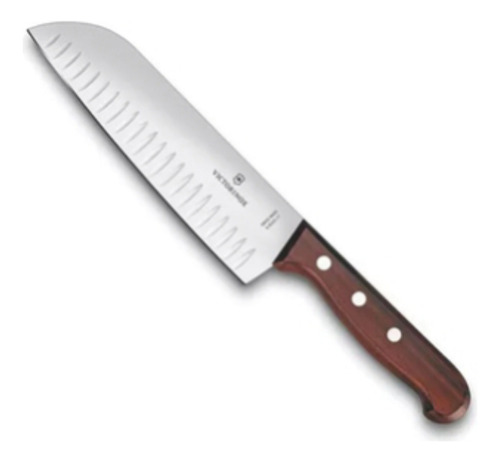 Cuchillo Santoku Wood De 17 Cm, Filo Con Alvéolos Estilo