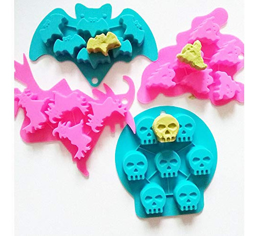Juego De 4 Moldes Para Chocolate Para Halloween, Diseño De C