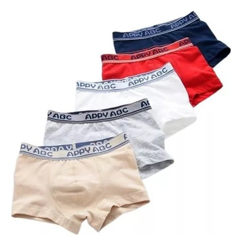 Calzoncillos Niños Boxer Algodón Transpirable 5pcs 2-16años