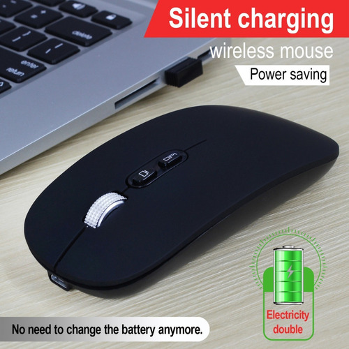 Mause Inalambrico Mouse Recargable 2.4g Ratón Juego Maus