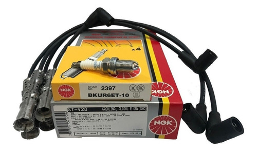 Kit Cables + Bujias 3 Electrodos Ngk Vw Bora Golf Iv 2.0