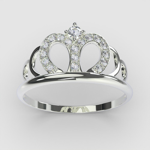 Anillo Corona En Plata