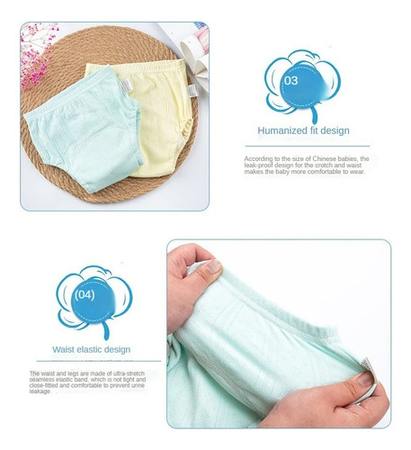 Pack De 2 Pz, Calzon Entrenador Reutilizables Para Niña