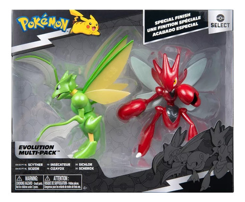 Pokémon Multipack Evolucion Acabado Especial Scyther Scizor