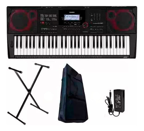 Teclado Casio Ctx800 5 Octavas Sensitivo + Soporte + Funda