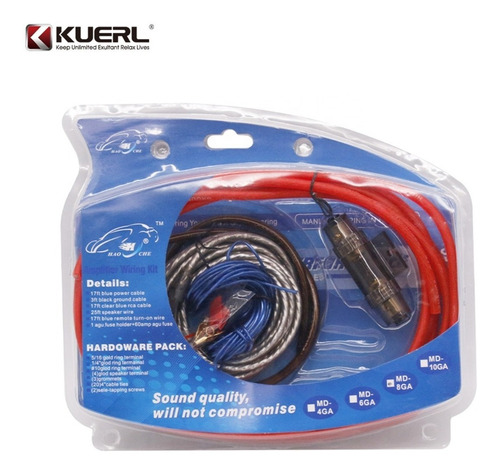 Kit Cable Instalacion Sonido Planta Cable #4 Hasta 2800 Wats