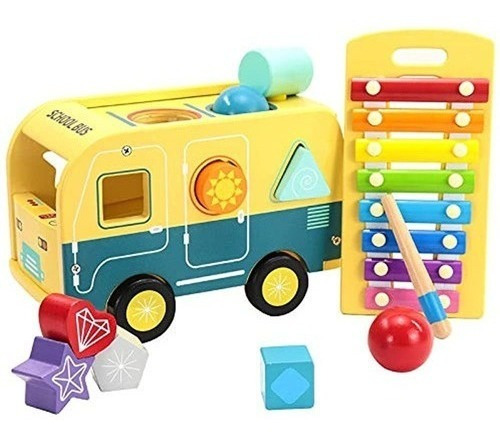 Leo & Friends School Bus Pound And Tap Bus Bench - Autobus