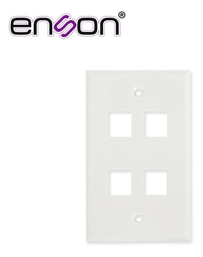 Placa De Pared Universal 4 Puertos Enson Ens-fp64 Sin Jack C