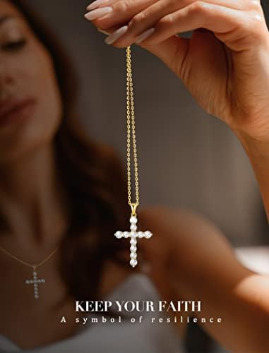 Jowaia Collares De Cruz De Plata De Ley 925 Para Mujer, Coll