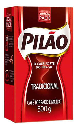 Café Torrado e Moído a Vácuo Tradicional Pilão Pacote 500g