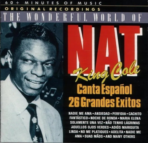 Nat King Cole Cd 26 Exitos En Español Cd Europeo Impecabl 