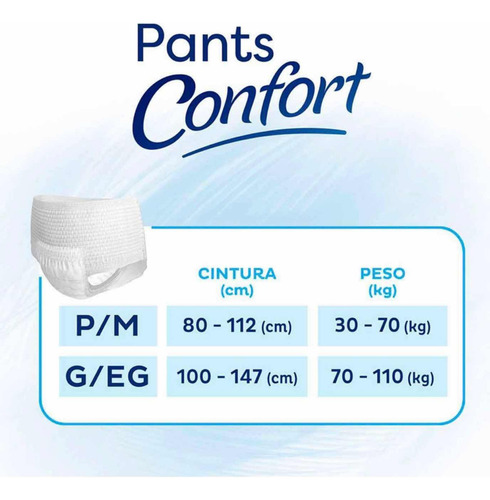 Fralda Calça Geriátrica Unissex Tena Pants Confort G/eg 16 U