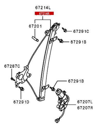Glass Lifter Motor Para Mitsubishi Outlander 2003-2006 2.4l
