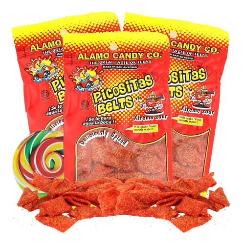 Extreme Spicy Mexican Candy, Cinturones De Picositas Con Con