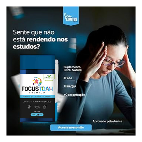 Tdah Concentração Foco Memoria Fosfatidilserina 120caps
