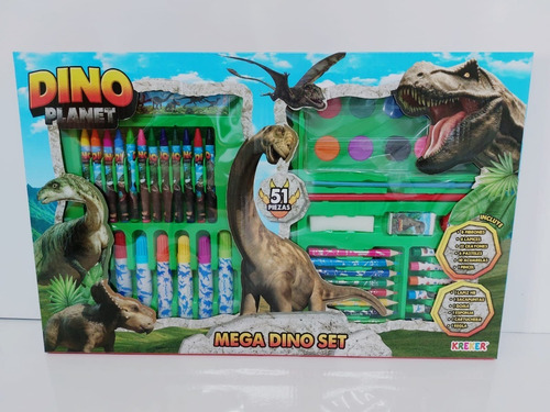Super Set De Actividades Dino Planet Kreker X 52 Pzas.