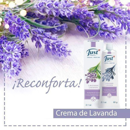 Imagen 4 de 7 de Crema De Lavanda 60grs Swiss Just