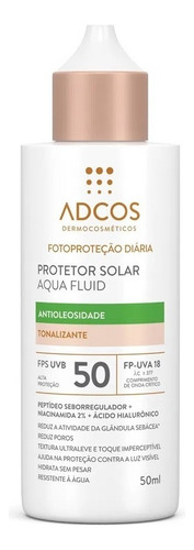 Protetor Solar Aqua Fluid Tonalizante Fps50 50ml Adcos