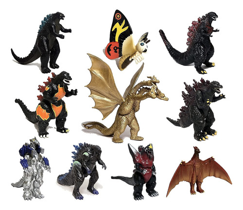 10 Piezas De Figuras De Acción Godzilla Kaiju Modelo Juguete