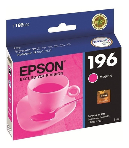 Cartucho Epson 196 Magenta Original Xp401 411