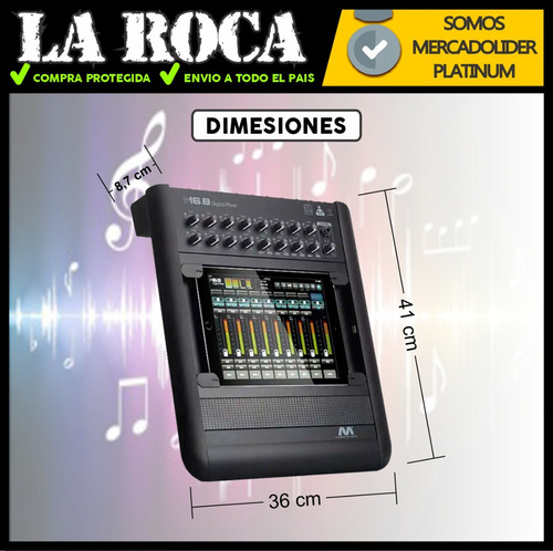 Mixer Consola Digital 16 Canales Wifi Multitactil Tablet Cuo
