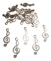 Comprar 20 Dijes Musicales Clave De Sol Metal Para Cintas Souvenir