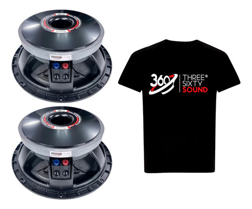Dos Bocina 12 Three Sixty Sound Dx12mb500 500w Color Negro