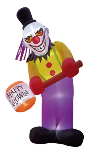 Inflable Decorativo Crazy Creepy Clown Terror Halloween