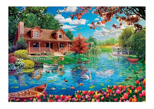 Puzzle Rompecabezas 5000 Piezas Casa En El Lago Educa Sk