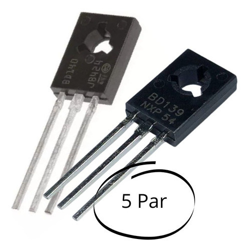 Bd140 - Bd139 - Nte184 Nte185 Transistor ( 5 Pares )