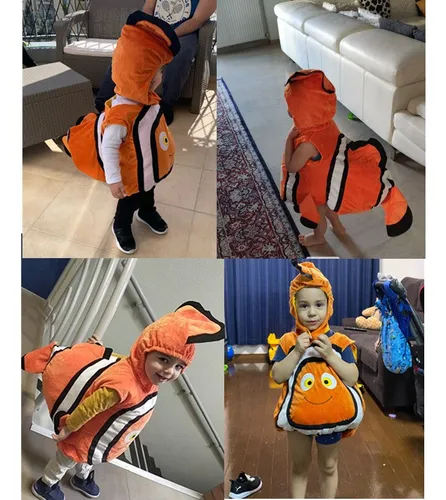 Disfraz De Nemo, Pequeño Pez Amarillo Con Capucha Para Bebé