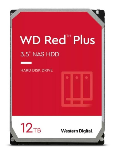 Disco Wd Digital Red Plus, 12 Tb, Sata 6.0 Gb/s, 256mb Cache