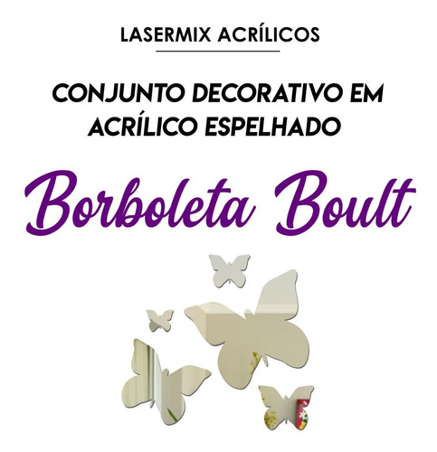 Espelho Decorativo Em Acrílico - Borboleta Boult