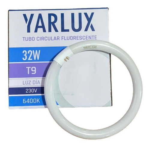 Tubo Circular Fluorescente 32w Yarlux 6400k Gq10 Frio Color de la luz Blanco frío