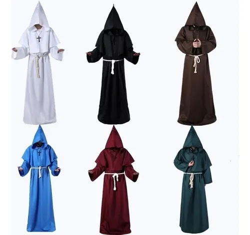 Co Túnica Monje Hechicero Místico Medieval Halloween
