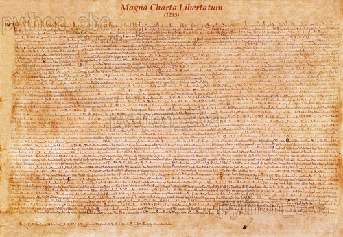 Pósters Pergamino De La Carta Magna De 1215 Y 1297