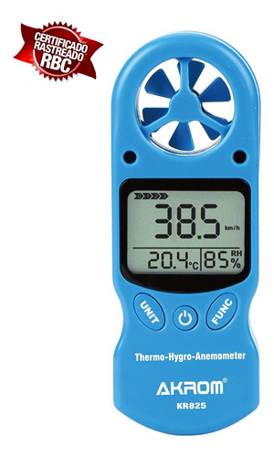 Termo Higro Anemômetro Digital Com Certificado De Calibração