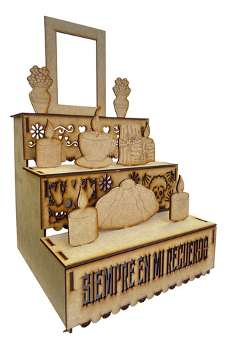 Altar Decorativo Ofrenda Día De Muertos Halloween Mdf Chico