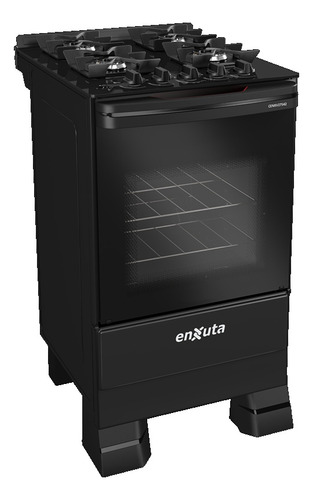 Cocina Supergas 4 Hornallas Negra Con Termocupla Y Grill