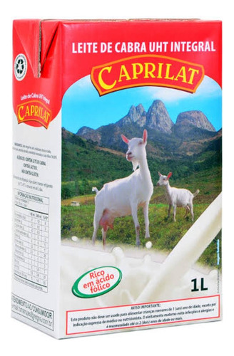Leite De Cabra Uht Integral Caprilat 1 Litro - Kit Com 2