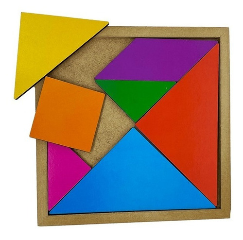 Quebra Cabeça Tangram Jogo Educativo Montessori 7 Peças
