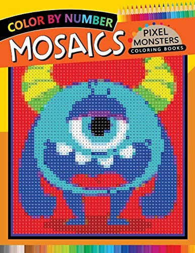 Pixel Monsters Mosaics Coloring Books Color By Number For Ad