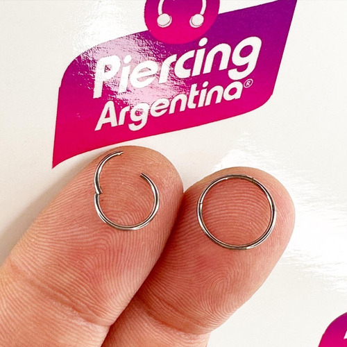 Imagen 2 de 2 de Piercing Argollita Titanio Astm Finas! Piercing Argentina®