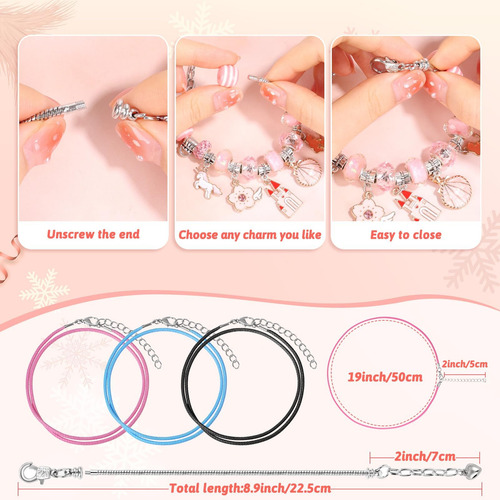 Kit Diy Para Brazalete De Encantos Con 86 Piezas Jollidecor