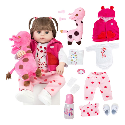 GRS Bebe Reborn Corpo de Silicone Girafinha 