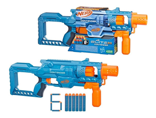 Lanzador Nerf Elite 2.0 Contender Con 6 Dardos Nerf Elite +3