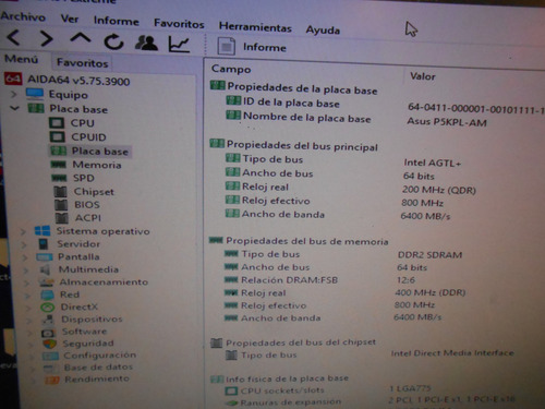 Motherboard Asus P5kpl-am Se S 775 Memo Micro Chapa Trasera Marrón (Usado)