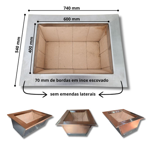 Kit Churrasqueira Completa Coifa Inox 90x60 E Braseiro 60x40