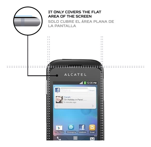 Protector Mica Pantalla Para Alcatel Ot-903