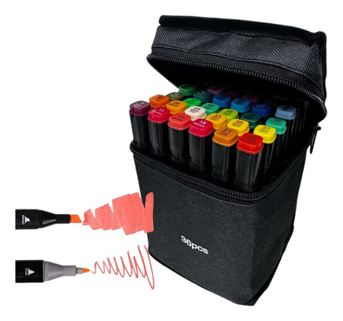 Conjunto De Canetas Touch 36 Cores Ponta Dupla Permanente